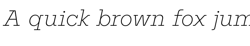 Preview of FONTSPRING DEMO - Nomos Slab ExtraLight Italic font