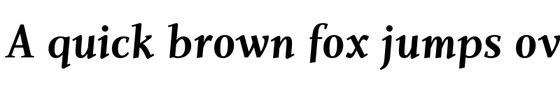 Preview of FONTSPRING DEMO - Nosta Rg Bold Italic font