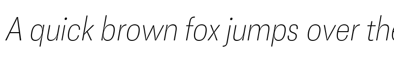 Preview of FONTSPRING DEMO - Nr Thin Italic font