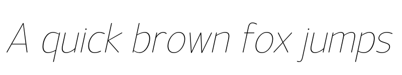 Preview of FONTSPRING DEMO - Official Hairline Italic font