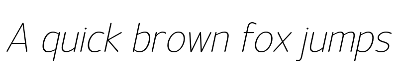 Preview of FONTSPRING DEMO - Official Thin Italic font