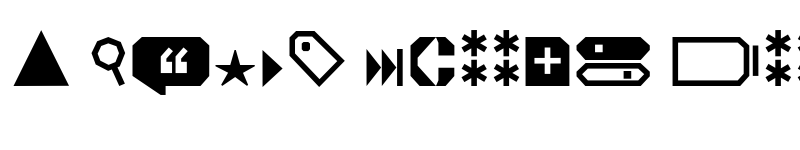 Preview of FONTSPRING DEMO - Open TECH Neue Icons Regular font