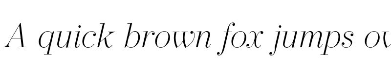Preview of FONTSPRING DEMO - Operetta 18 Extra Light Italic font