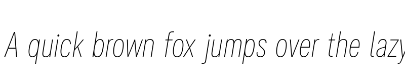 Preview of FONTSPRING DEMO - Ordina Compressed Thin Italic font