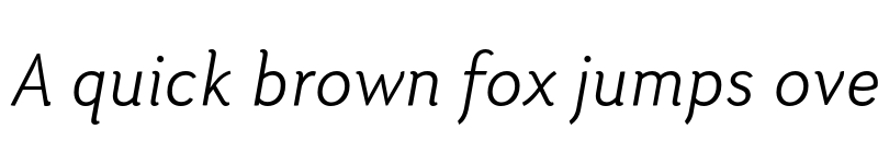 Preview of FONTSPRING DEMO - Otari-LightItalic Regular font