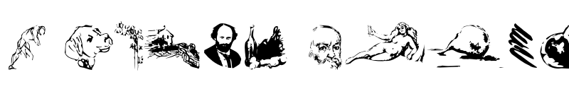 Preview of FONTSPRING DEMO - P22 Cezanne Sketches Regular font