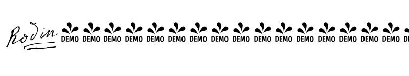 Preview of FONTSPRING DEMO - P22 Rodin Extras Regular font