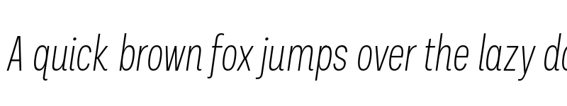 Preview of FONTSPRING DEMO - Palo Compressed Exlight Italic Regular font