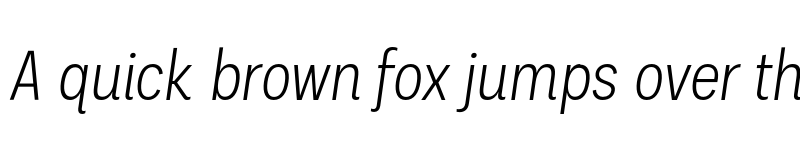 Preview of FONTSPRING DEMO - Palo Condensed Light Italic Regular font