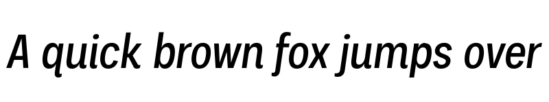 Preview of FONTSPRING DEMO - Palo Condensed Medium Italic Regular font