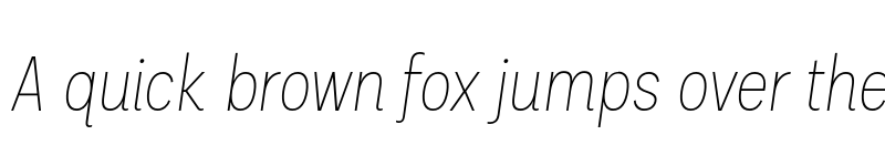 Preview of FONTSPRING DEMO - Palo Condensed Thin Italic Regular font