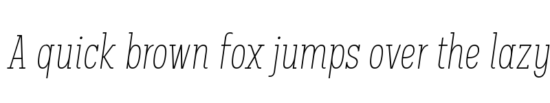 Preview of FONTSPRING DEMO - Palo Slab Comp Thin Italic font