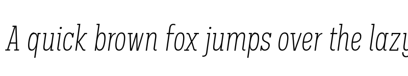 Preview of FONTSPRING DEMO - Palo Slab Comp Xlight Italic font