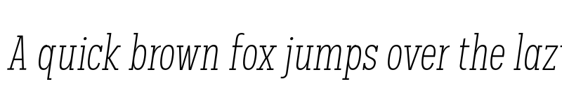 Preview of FONTSPRING DEMO - Palo Slab Comp Xlight Oblique Regular font