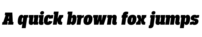 Preview of FONTSPRING DEMO - Palo Slab Cond Black Italic font