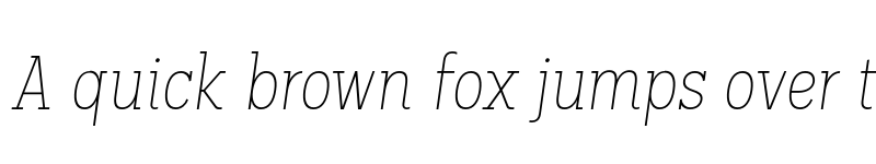 Preview of FONTSPRING DEMO - Palo Slab Cond Thin Italic font