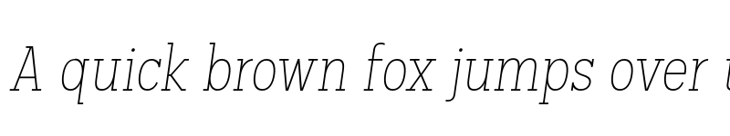 Preview of FONTSPRING DEMO - Palo Slab Cond Thin Oblique Regular font