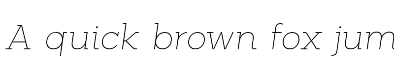 Preview of FONTSPRING DEMO - Palo Slab Wide Thin Italic font