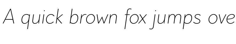 Preview of FONTSPRING DEMO - Pani Sans ExtraLight Italic font