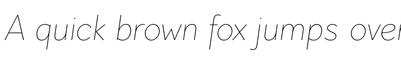 Preview of FONTSPRING DEMO - Pani Sans Thin Italic font