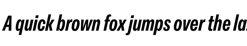 Preview of FONTSPRING DEMO - Peridot Latin Condensed ExBold Italic font