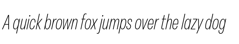 Preview of FONTSPRING DEMO - Peridot Latin Condensed ExLight Italic font