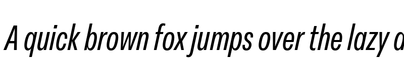 Preview of FONTSPRING DEMO - Peridot Latin Condensed Medium Italic font