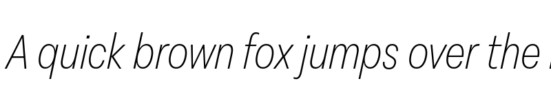 Preview of FONTSPRING DEMO - Peridot Latin Narrow ExtraLight Italic font