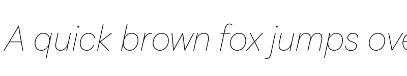 Preview of FONTSPRING DEMO - Peridot Latin Thin Italic font