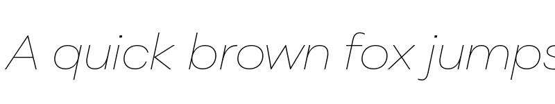 Preview of FONTSPRING DEMO - Peridot Latin Wide Thin Italic font