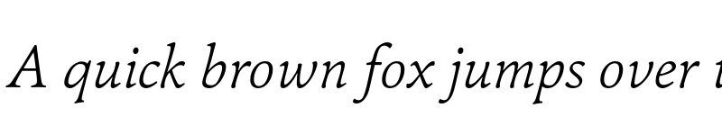 Preview of FONTSPRING DEMO - Pesaro ExtraLight Italic font