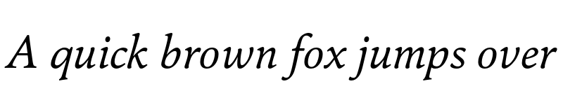 Preview of FONTSPRING DEMO - Pesaro Italic font