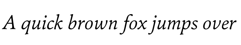 Preview of FONTSPRING DEMO - Pesaro Light Italic font