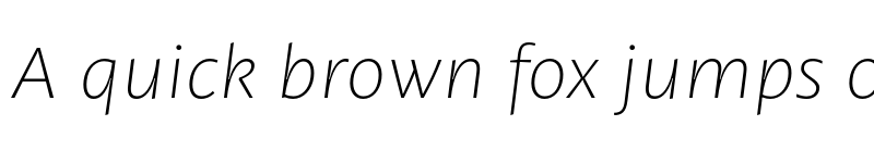 Preview of FONTSPRING DEMO - Petala Pro Thin Italic font