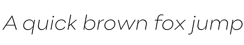 Preview of FONTSPRING DEMO - Point Extra Light Italic font