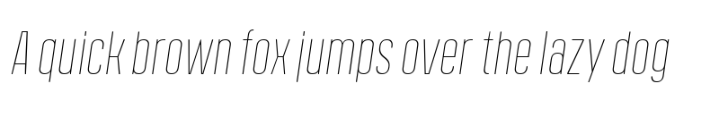 Preview of FONTSPRING DEMO - Polate A1 Thin Italic font