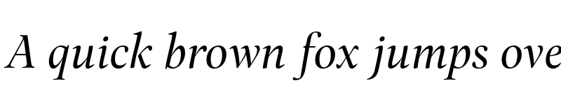 Preview of FONTSPRING DEMO - Pona Display Regular Italic Regular font