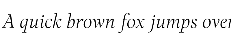 Preview of FONTSPRING DEMO - Pona Display Thin Italic Regular font