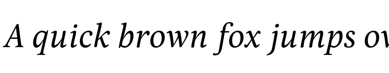 Preview of FONTSPRING DEMO - Pona Regular Italic Regular font