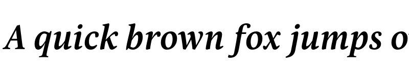 Preview of FONTSPRING DEMO - Pona SemiBold Italic Regular font