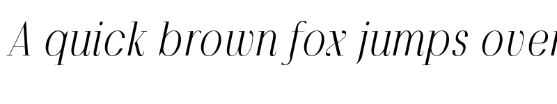 Preview of FONTSPRING DEMO - Povetarac Didone Medium Italic Regular font