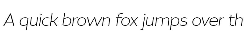 Preview of FONTSPRING DEMO - Pradock Sans ExtLt Slant Regular font