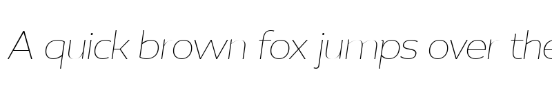 Preview of FONTSPRING DEMO - Pradock Sans Thin Slant Regular font