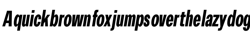 Preview of FONTSPRING DEMO - Premis Exbold Condensed Italic Regular font
