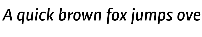 Preview of FONTSPRING DEMO - Preto Sans Medium Italic font