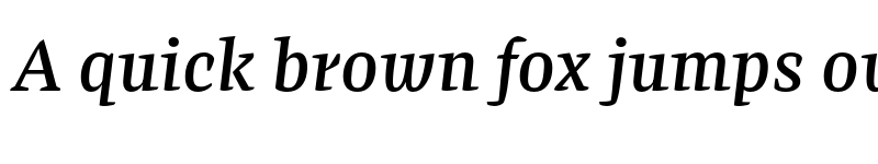 Preview of FONTSPRING DEMO - Preto Serif Medium Italic font