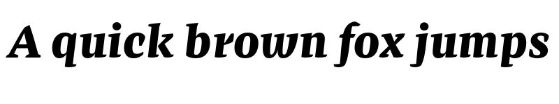 Preview of FONTSPRING DEMO - Preto Serif OT Std Black Italic font