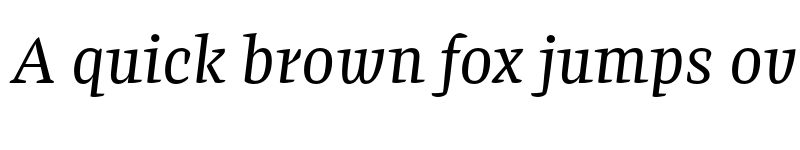 Preview of FONTSPRING DEMO - Preto Serif Regular Italic font