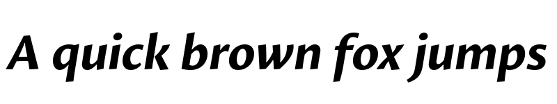 Preview of FONTSPRING DEMO - Proza Bold Italic Regular font