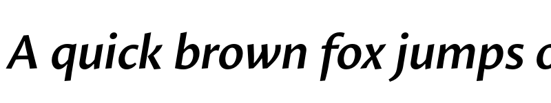 Preview of FONTSPRING DEMO - Proza SemiBold Italic Regular font